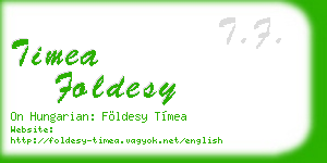 timea foldesy business card